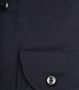 Profuomo Twill Overhemd Sleeve 7 Navy Blauw Heren - Thumbnail 4