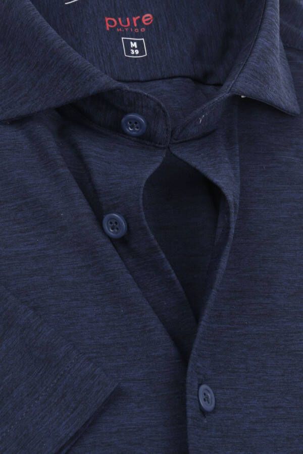 Pure Functional Overhemd Korte Mouwen Donkerblauw