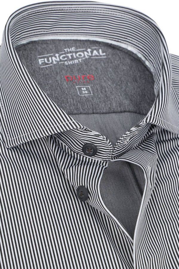 Pure Functional Overhemd Strepen Zwart