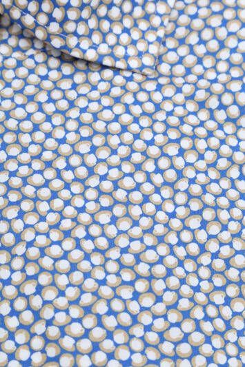 R2 Amsterdam R2 Overhemd Print Koffiekopjes Blauw