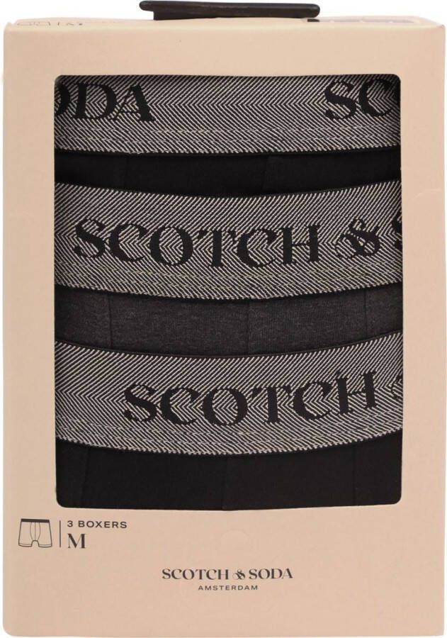 Scotch and Soda Scotch & Soda Boxershorts 3-Pack Zwart