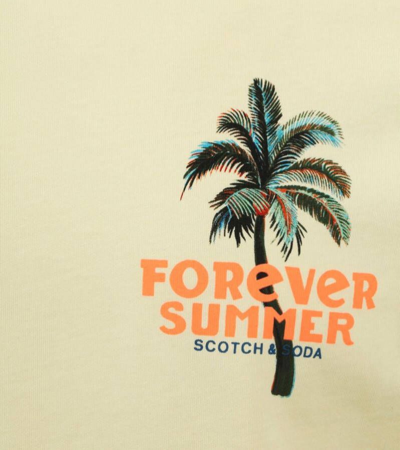 Scotch and Soda Scotch & Soda Longsleeve T-Shirt Print Geel