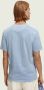 SCOTCH & SODA Heren Polo's & T-shirts Garment Dye Logo Embroidery Tee Lichtblauw - Thumbnail 10