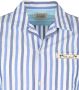SCOTCH & SODA Heren Overhemden Lightweight Structured Shortsleeve Shirt In Organic Cotton Blauw wit Gestreept - Thumbnail 9