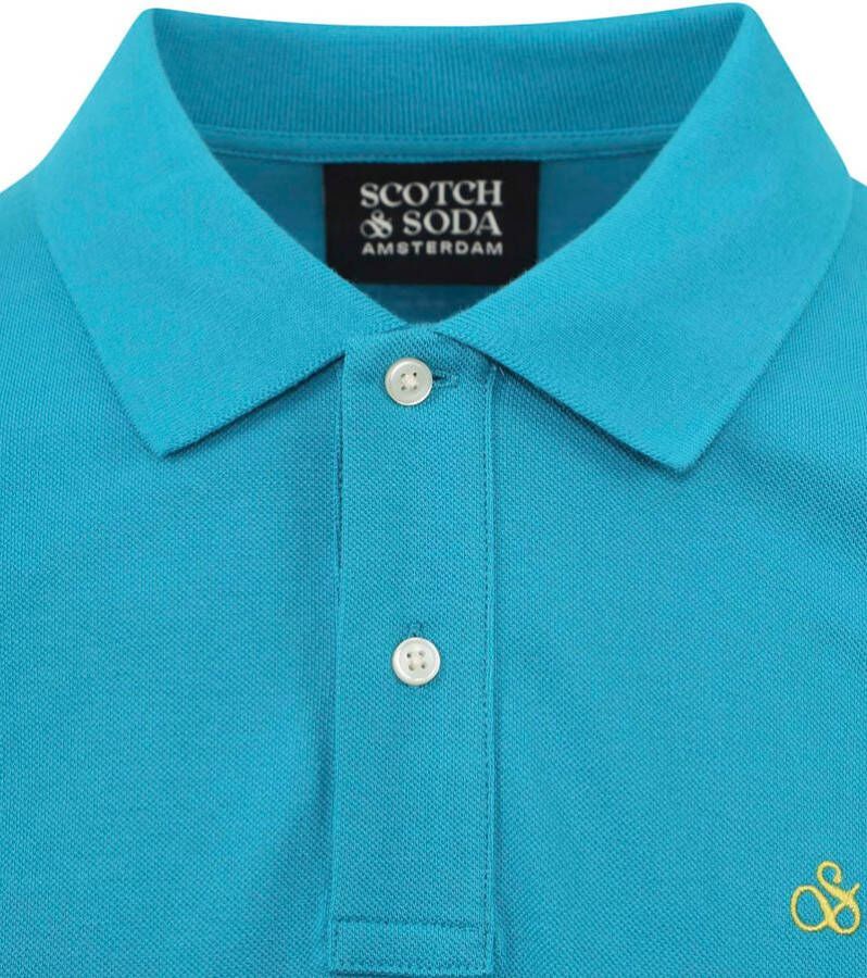 Scotch and Soda Pique Polo Turquoise