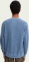 Scotch & Soda Blauwe Sweater Garment-dyed Interlock Felpa Sweatshirt - Thumbnail 10