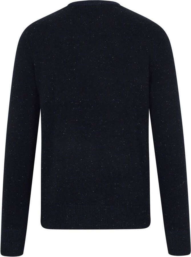 Scotch and Soda Pullover Mix Wol Gespikkeld Donkerblauw