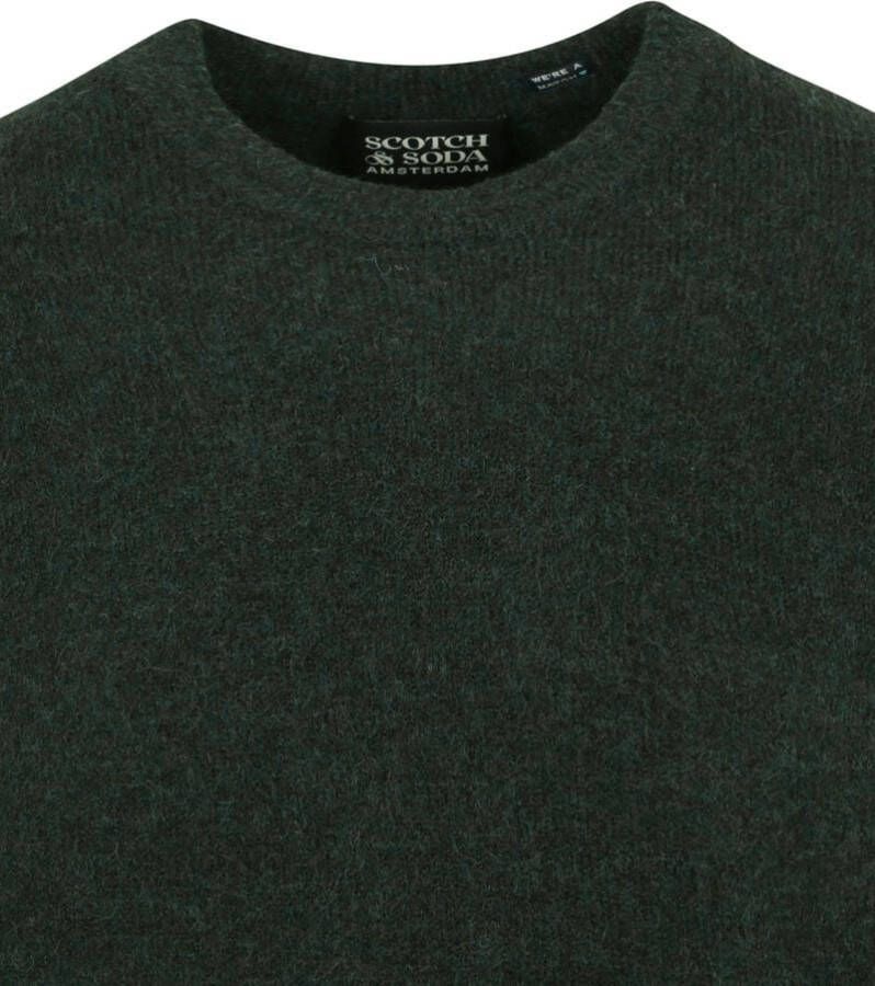 Scotch and Soda Pullover Mix Wol Melange Donkergroen