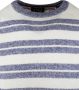 SCOTCH & SODA Heren Truien & Vesten Structured Knit Linen-blend Crewneck Pullover Blauw wit Gestreept - Thumbnail 6