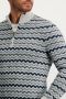 State of Art Blauw Gestreepte Half Zip Coltrui Blue Heren - Thumbnail 2