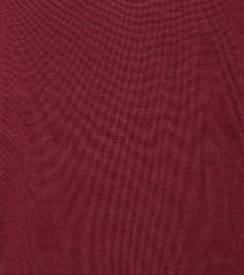 State of Art Half Zip Wol Mix Bordeaux Rood