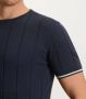 State of Art Knitted T-Shirt Navy - Thumbnail 3