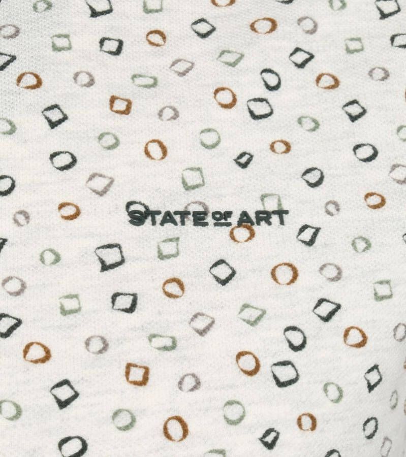 State of Art Pique Polo Print Beige