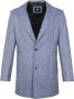Suitable Geke Coat Wolmix Streep Blauw - Thumbnail 4