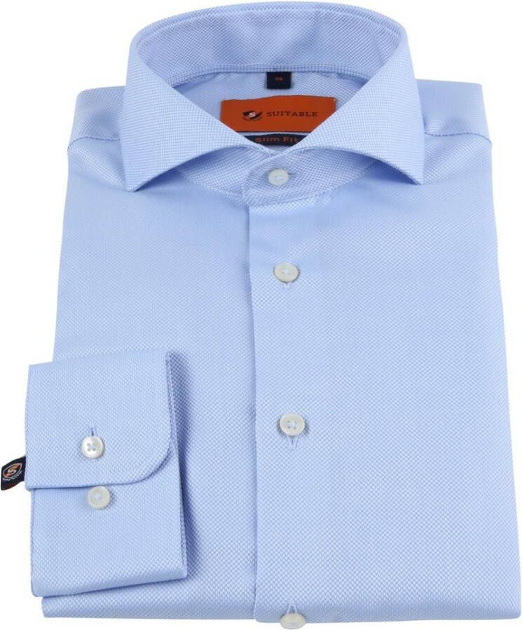 Suitable Non Iron Overhemd Blauw