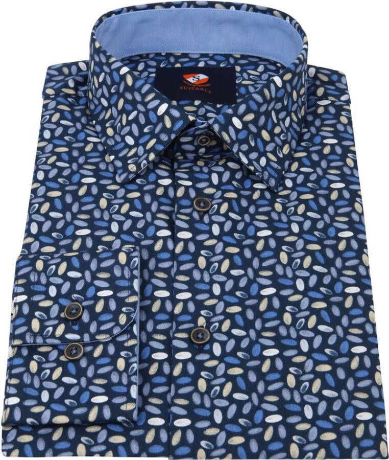 Suitable Overhemd Pillen Navy