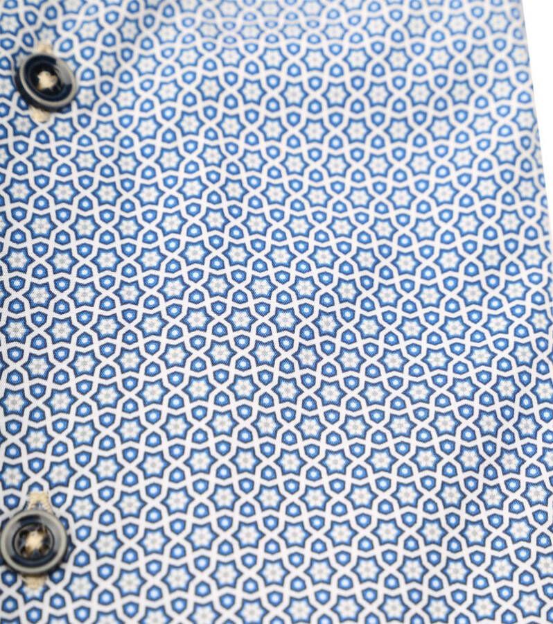 Suitable Overhemd Print Bloemen Blauw 267-9