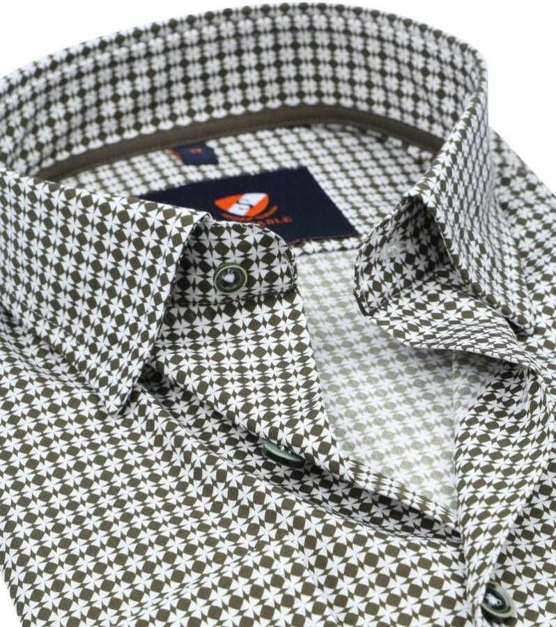 Suitable Overhemd Print Groen