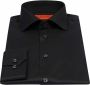 Suitable Overhemd Extra Lange Mouwen Twill Zwart - Thumbnail 2