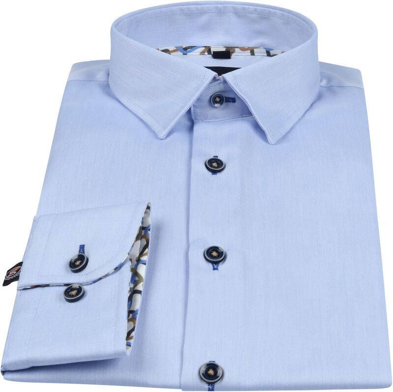 Suitable Overhemd Twill Lichtblauw