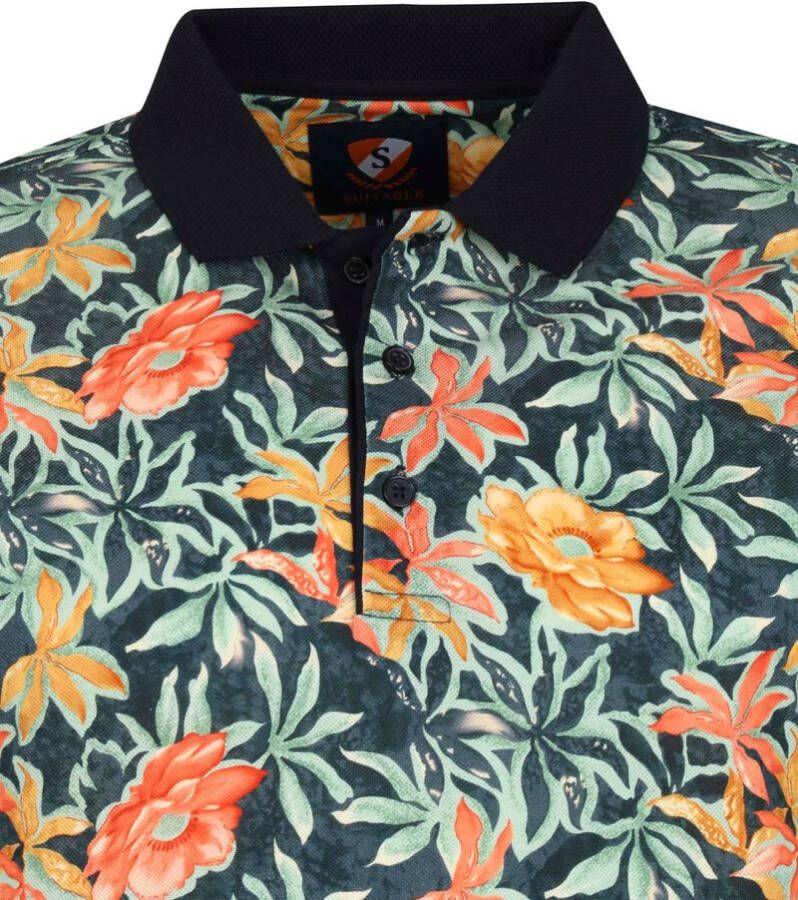 Suitable Polo Bloemen Groen