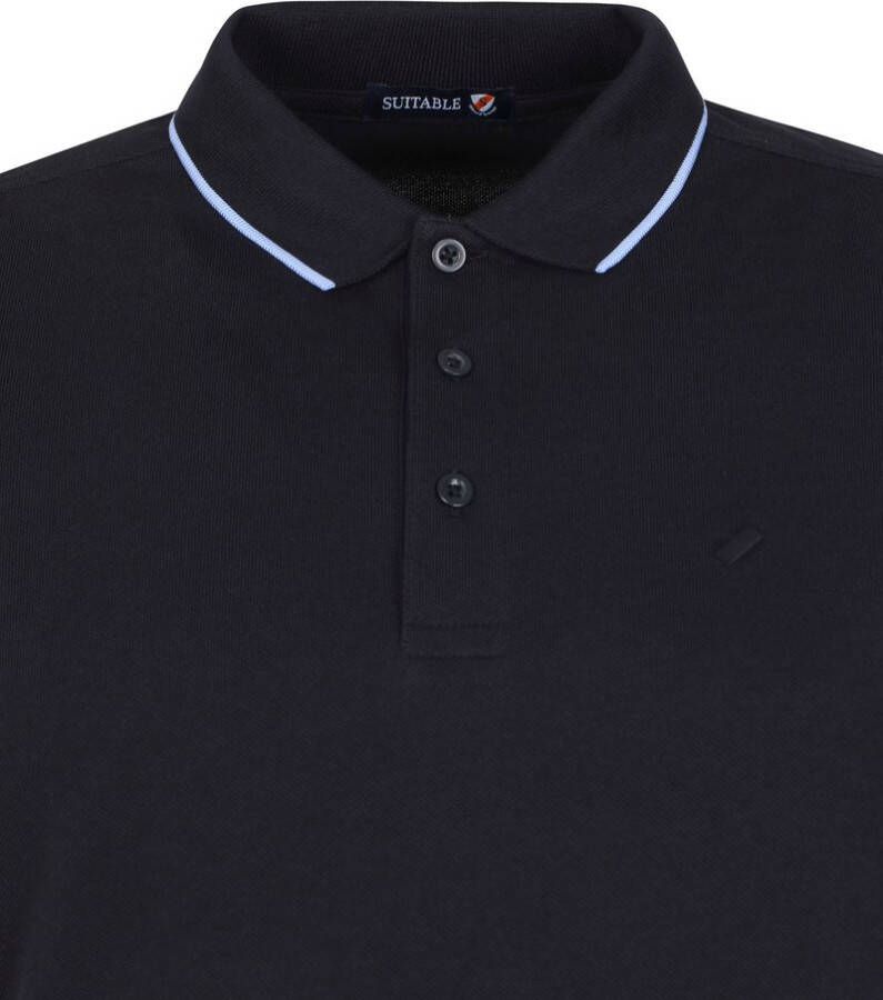 Suitable Polo Tip Ferry Navy Blauw