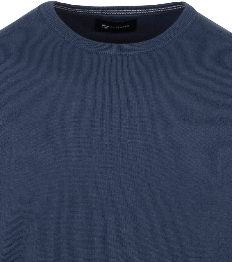 Suitable Oini Pullover O-Hals Donkerblauw