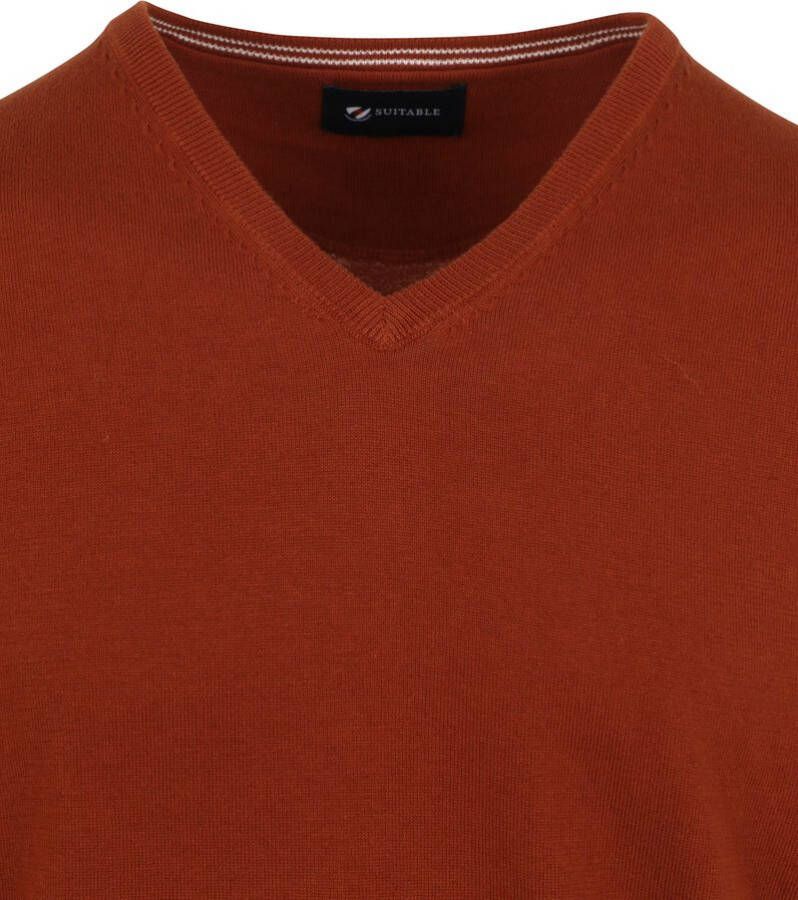 Suitable Pullover Vini V-Hals Oranje