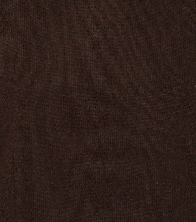 Suitable Pullover Wol O-Hals Bruin