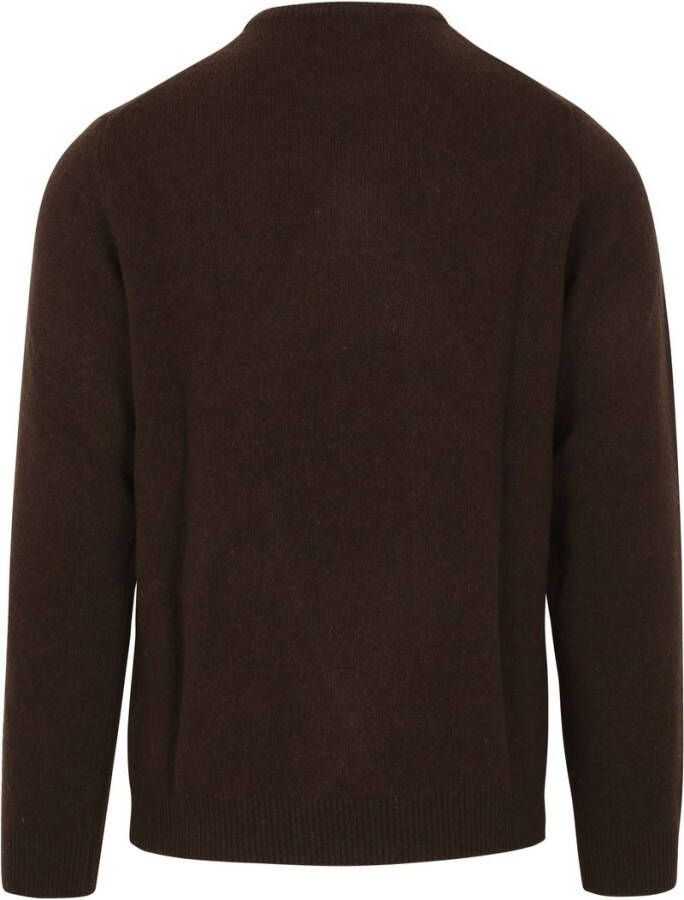 Suitable Pullover Wol O-Hals Bruin