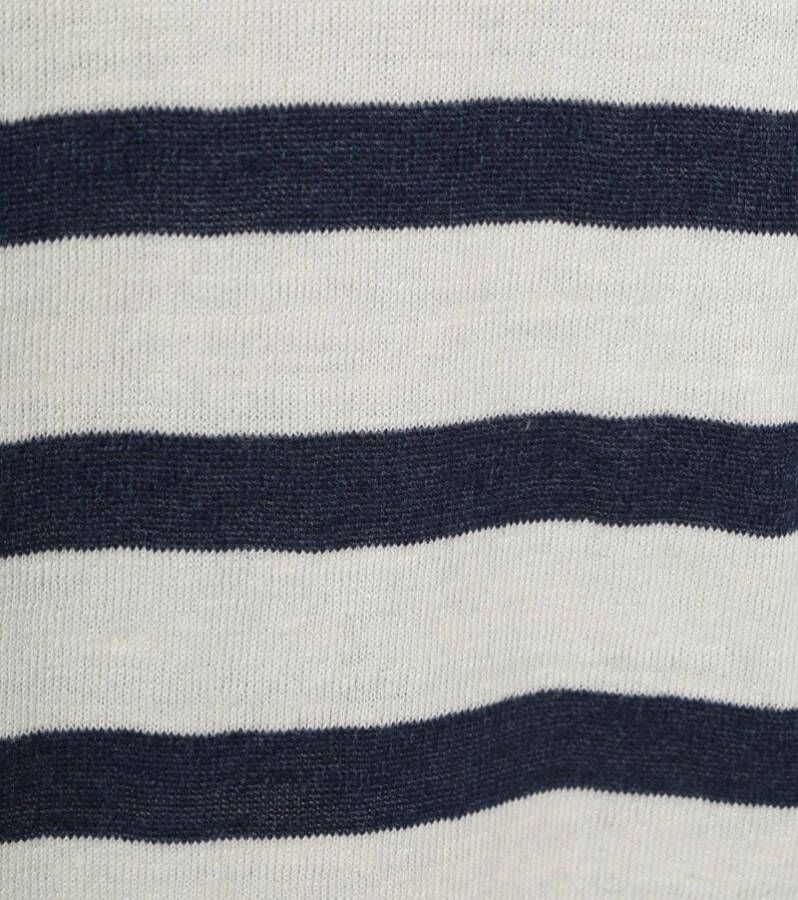 Suitable Roan Knitted Polo Linnen Blauw