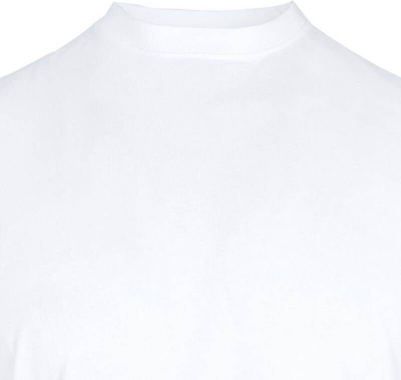Suitable Obra T-Shirt Hoge Ronde Hals Wit 2-Pack