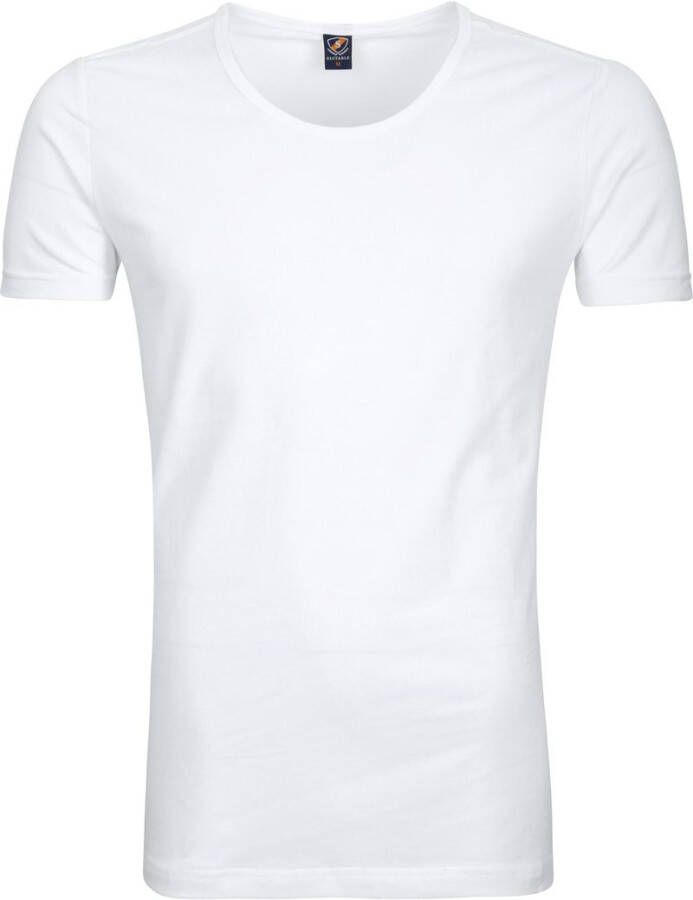 Suitable Otaru T-Shirt Brede Ronde Hals Wit 4-Pack