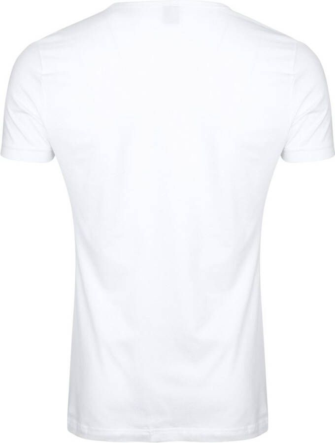 Suitable Otaru T-Shirt Brede Ronde Hals Wit 4-Pack