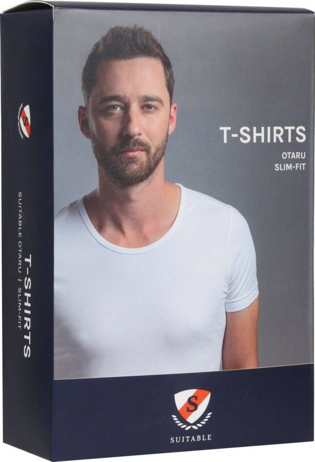 Suitable T-shirt Otaru T-Shirt Brede Ronde Hals Wit 2-Pack - Foto 2