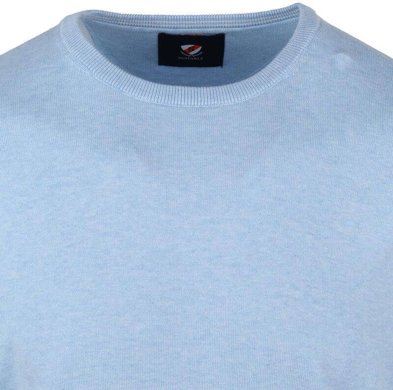 Suitable Trui O-Hals Light Blauwe