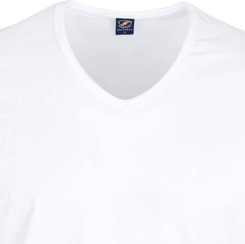 Suitable Vita T-Shirt V-Hals Wit 2-Pack - Foto 2