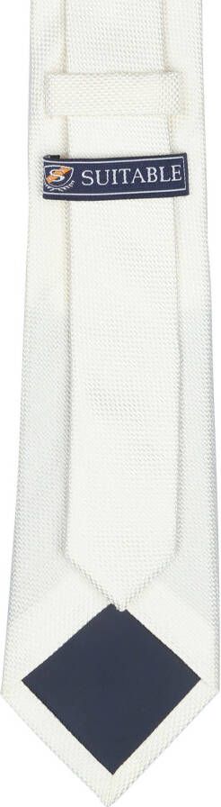Suitable Zijde Stropdas Off-White
