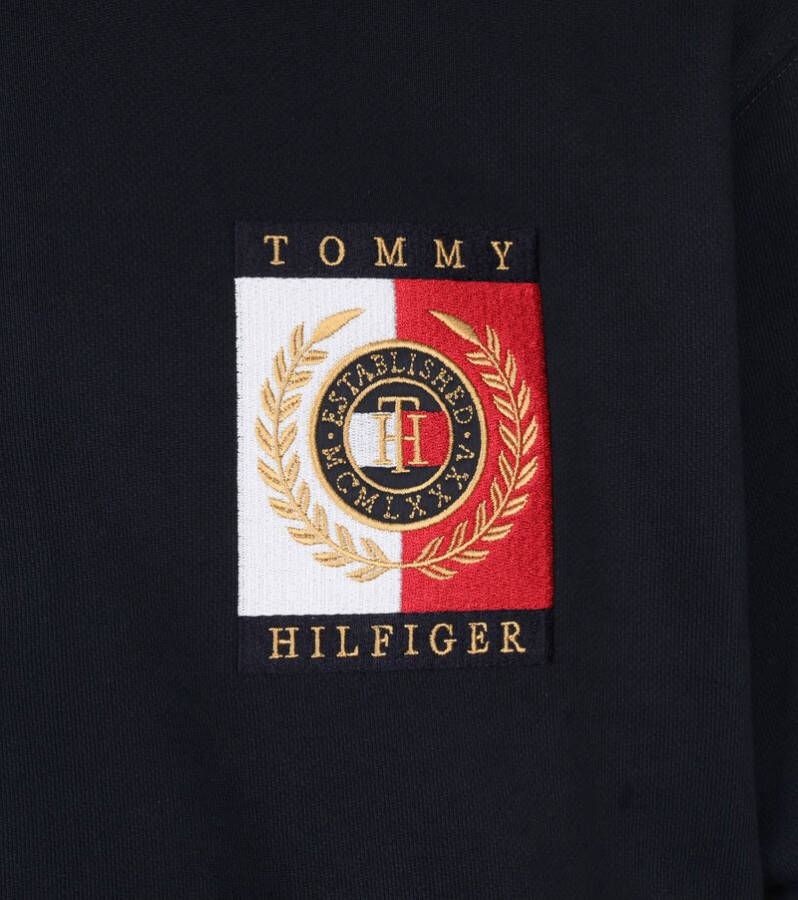 Tommy Hilfiger Big and Tall Sweater Zipper Donkerblauw