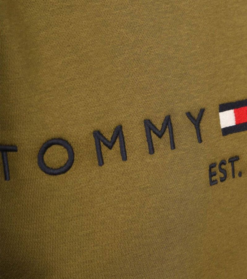 Tommy Hilfiger Sweater Logo Olijfgroen