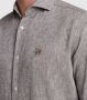 VANGUARD Heren Overhemden Long Sleeve Shirt Linen Cotton Blend 2 Tone Bruin - Thumbnail 8