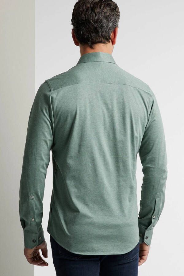 Vanguard Overhemd Pique Melange Groen