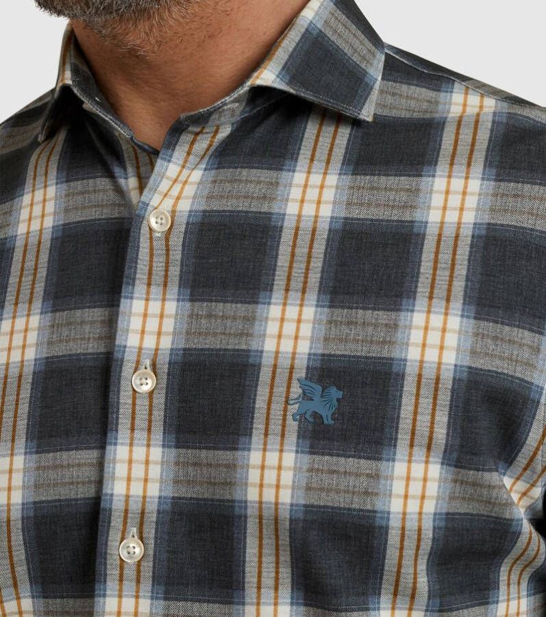 Vanguard Overhemd Ruit Donkerblauw