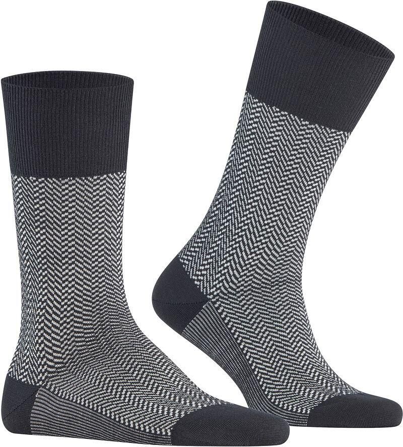 Falke Socks Airport Herringstripe Sok Zwart - Foto 2