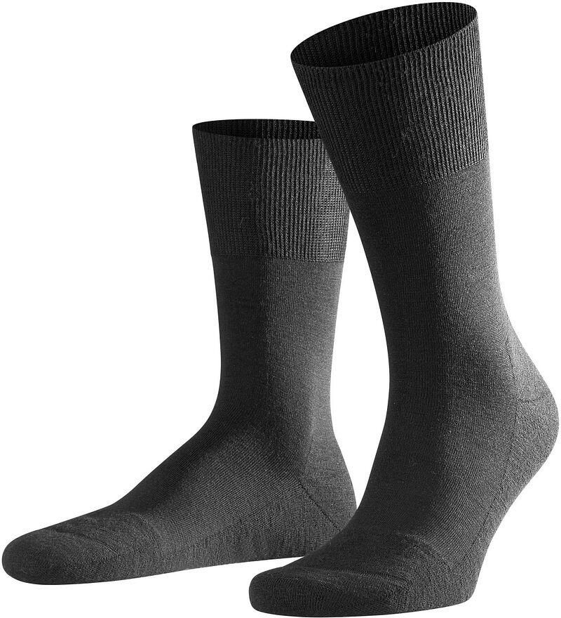 Falke Socks Airport PLUS Sok Zwart Wolmix 3000