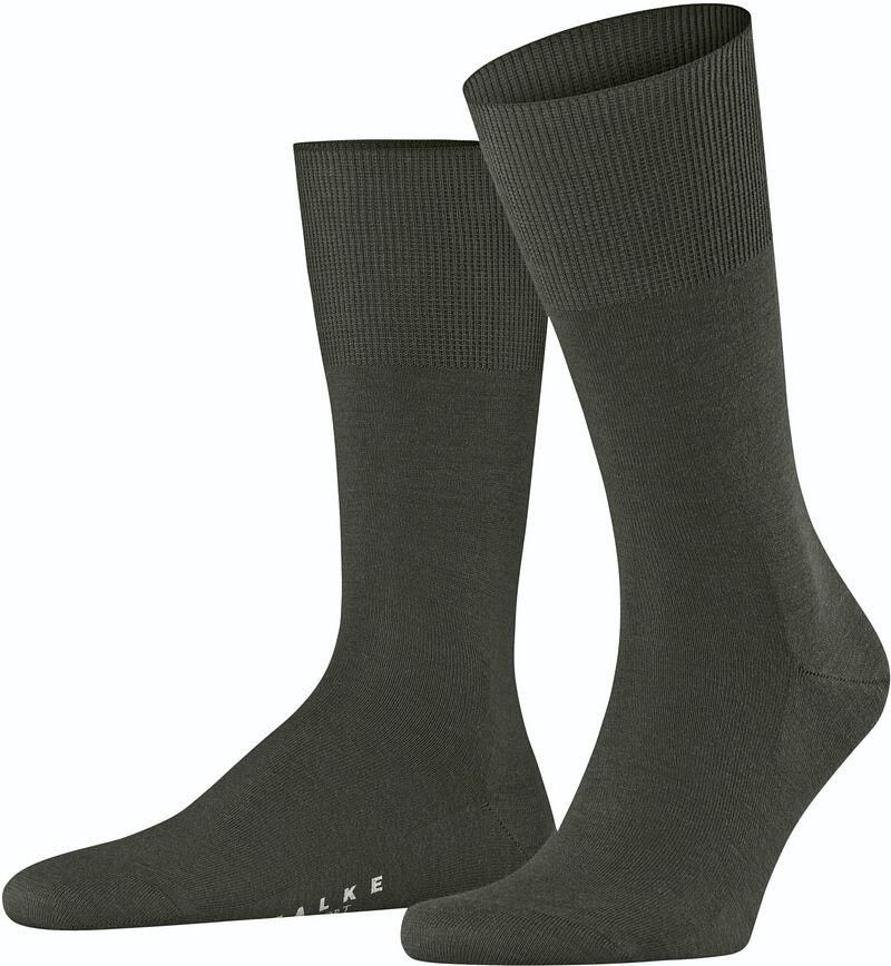 Falke Socks Airport Sok Wol Blend 7155 Donkergroen