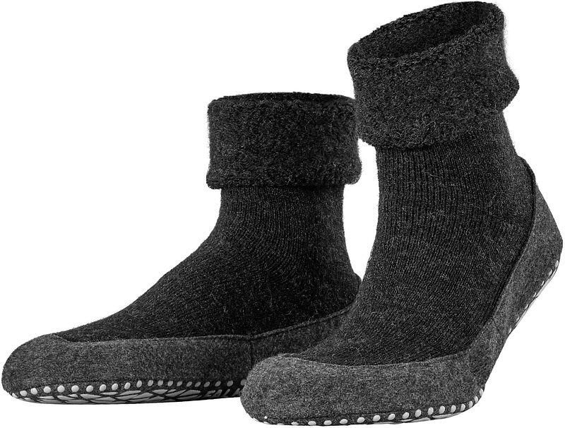 Falke Merino wollen sokken met gripzolen Gray Heren - Foto 4