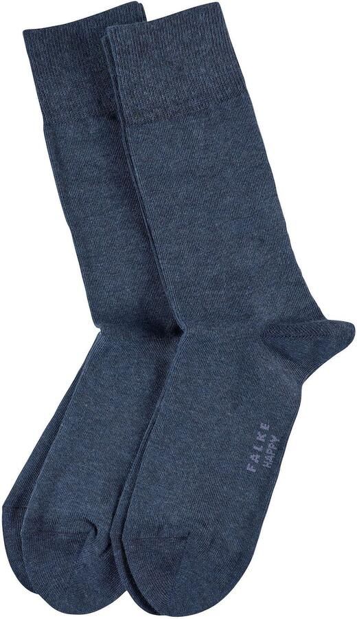 FALKE Happy sokken set van 2 donkerblauw melange - Foto 3