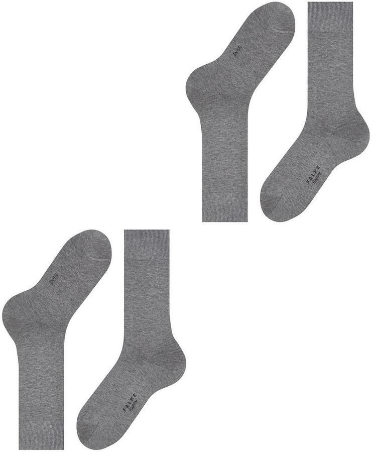 Falke Happy Sokken 2 Paar Grijs Melange - Foto 1