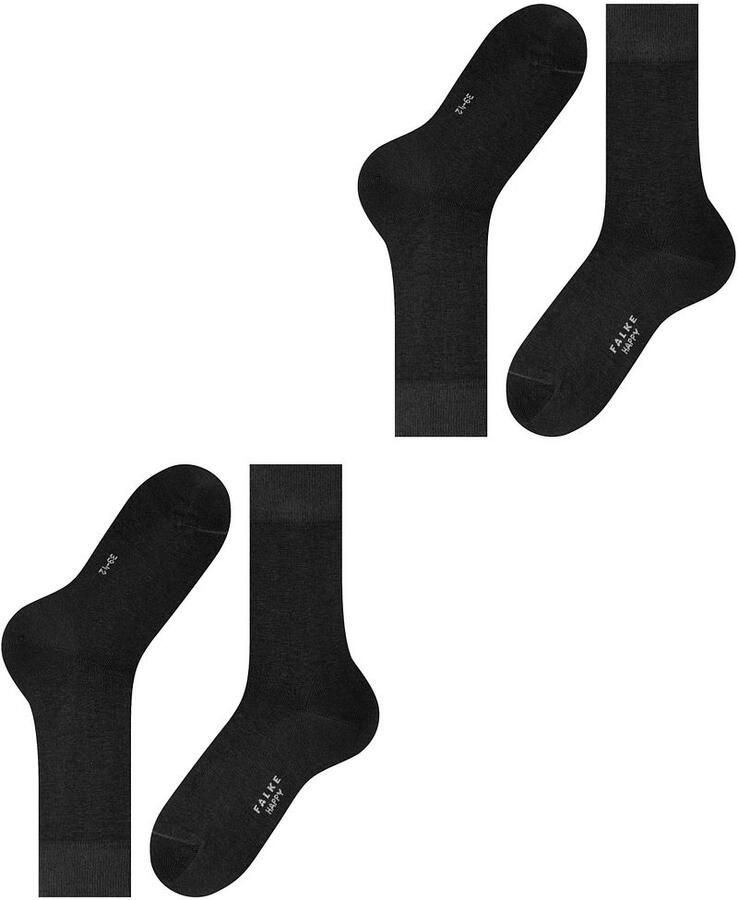 FALKE Happy sokken zwart (set van 2) - Foto 4
